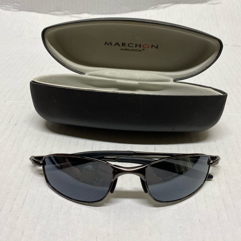 *7A Marchon Airlock Black Sunglasses case high-performance styling